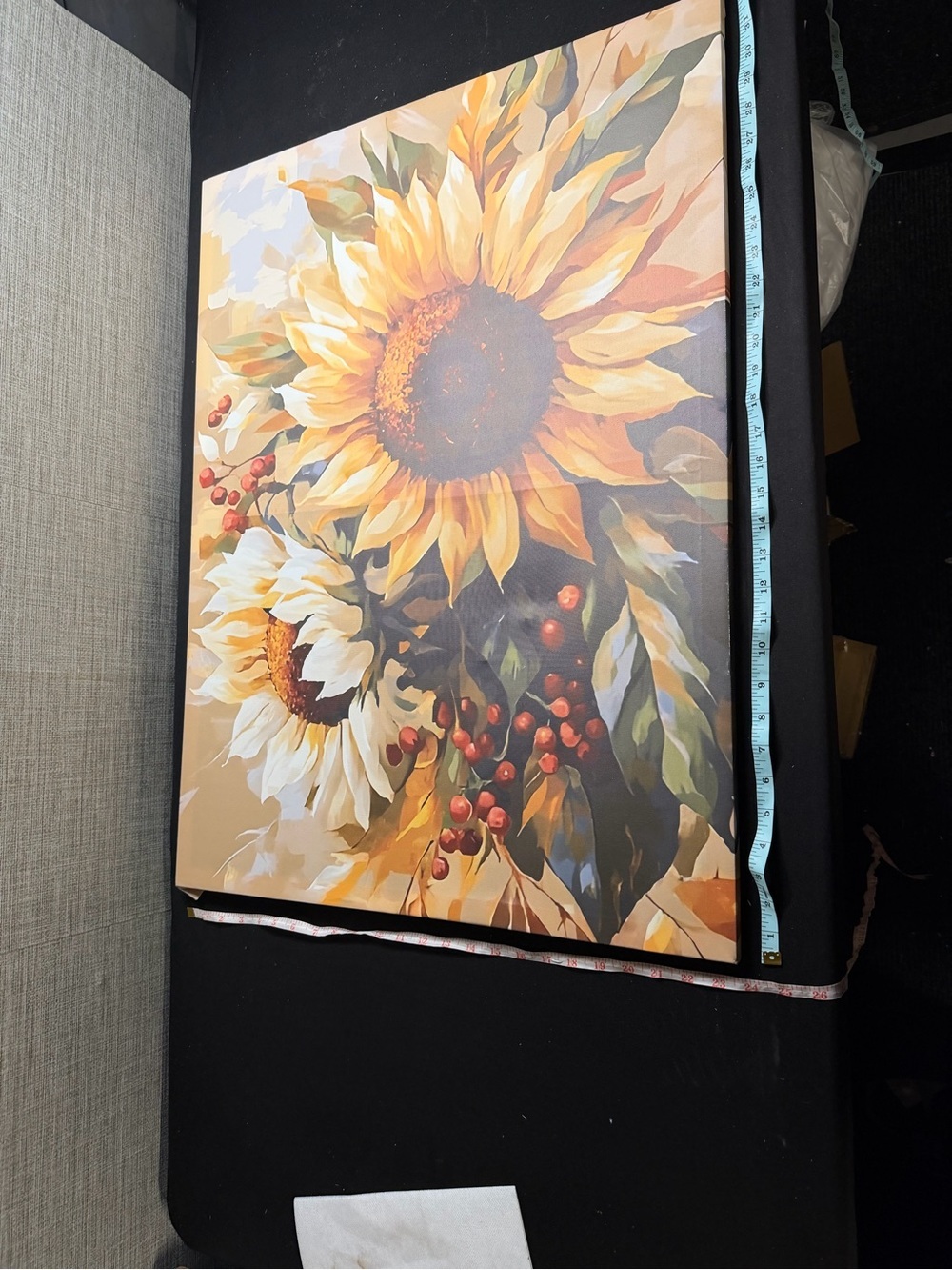 Sunflower Canvas Wall Art - Yellow & Green Floral Print
